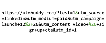 After: Clean UTM link with properly encoded special characters